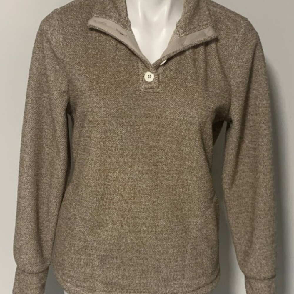 EDDIE BAUER WOMEN'S PULLOVER SWEATER PUMICE BROWN XS